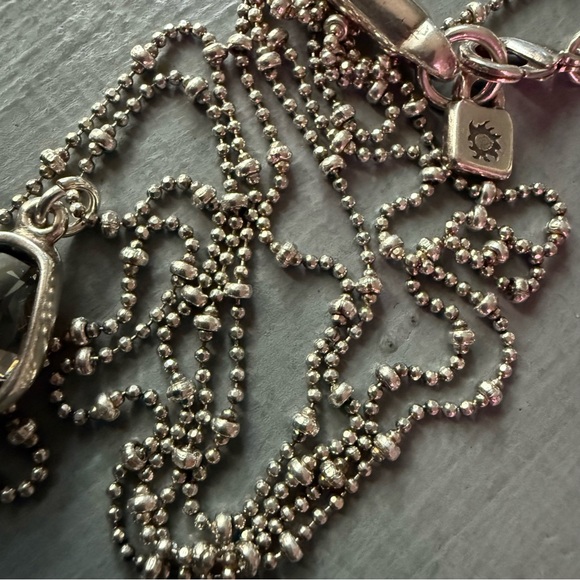 Uno de 50 Layered Double Strand Crystal Pendant Necklace - Picture 8 of 8